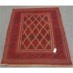 Gazak red ground rug 126cm x 113cm