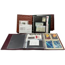 Stamps and accessories, including empty albums, loose stamps etc, in one box