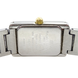 Maurice Lacroix ladies quartz two tone stainless steel bracelet wristwatch, No. 59744