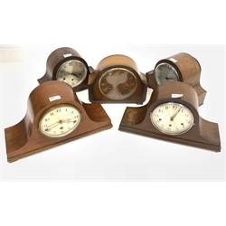 Five early 20th century Westminster chiming mantel clocks, 