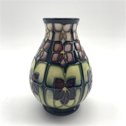  Moorcroft Violet pattern vase, designed by Sally Tuffin, H14cm   