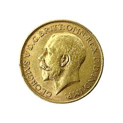 King George V 1912 gold full sovereign coin