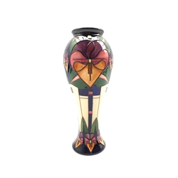 Moorcroft Trilogy pattern vase designed by Rachel Bishop, 2006 H22cm 