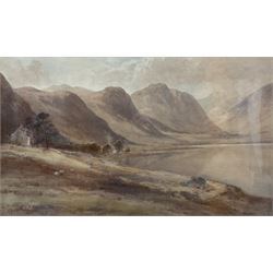 Edward Arden (Edward Tucker Jnr) (British 1846-1909): 'Lake Crafnant - North Wales', watercolour signed, labelled verso 30cm x 50cm