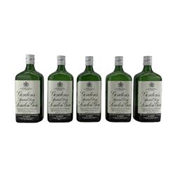 Five bottles of Gordons Special Dry London Gin, 70° Proof, 26 2/3 fl oz (5)