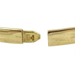 Two 9ct gold bangles, both hallmarked