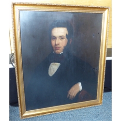  English School (19th century): Half Length Portrait of a Gentleman, oil on canvas unsigned 74cm x 62cm  