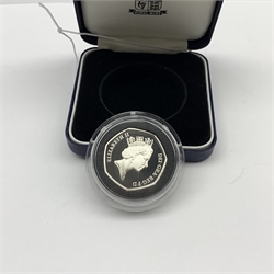 United Kingdom 1992 - 1993 silver proof dual dated fifty pence coin, cased with certificate