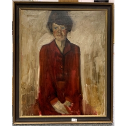 Mick Arnup (British 1923-2008): Portrait of Jean, oil on canvas unsigned 75cm x 60cm 
Provenance: By direct descent from the Arnup family