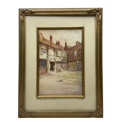 John Wynne Williams (British fl.1900-1920): 'St Williams College and Courtyard York' and 'Shambles York', pair watercolours signed, titled on the mount 35cm x 23cm (2)