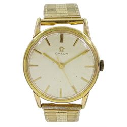 Omega gentleman's stainless steel and gold-plated manual wind wristwatch, Ref. 14714-62-SC, Cal. 286, serial No. 19524219, on expanding gilt strap