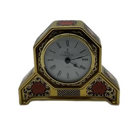  Royal Crown Derby Old Imari 1128 pattern quartz mantel clock H11cm