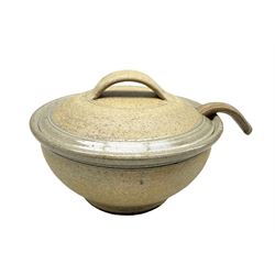Joanna & Andrew Young (British, Contemporary): salt-glaze tureen and ladle, D25cm