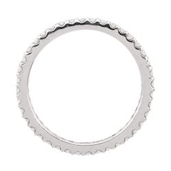 18ct white gold round brilliant cut diamond full eternity ring, stamped 750, total diamond weight approx 0.50 carat