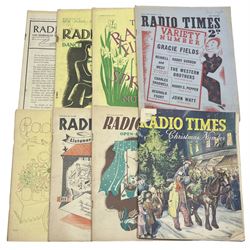Bound volume of The Radio Times March 27th - June 19th 1925 (Volume VII Nos.18-91) and thirty seven copies of the North of England edition of the Radio Times 1930-1945