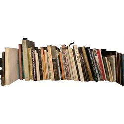 Quantity of assorted books including Art and Antiques reference works, Biographies etc on three shelves