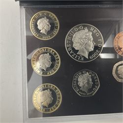 The Royal Mint United Kingdom 2009 proof coin set including Kew Gardens fifty pence, cased with certificate