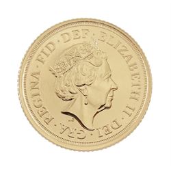 Queen Elizabeth II 2022 gold half sovereign coin