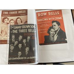 An album of Victorian and later sheet music covers relating to Bells to include Cole's Music of the Bells, Bells at Eventide, Bells Across the Water, Ring Out Those Bells, Yorkshire Bells and many others (approx 45, plus later printed covers) Provenance: From the Estate of a Local private collector
