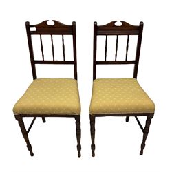 Two Edwardian mahogany chairs 