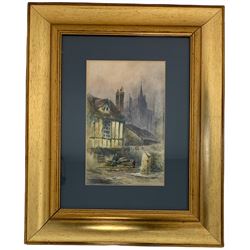 Tom Dudley (British 1857-1935): 'St. William's College York' and 'Walmgate Bar York', pair watercolours, each inscribed 'Sketch by Tom Dudley' and titled 23cm x 14.5cm (2)