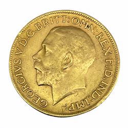 King George V 1913 gold full Sovereign coin