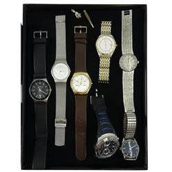 Collection of wristwatches including three Skagen, Corvette, Accurist chronograph, Sekonda tachymeter and three Rotary's  