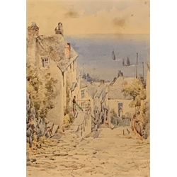 William James Boddy (British 1831-1911): 'Clovelly' Devon, watercolour signed, titled and indistinctly dated 