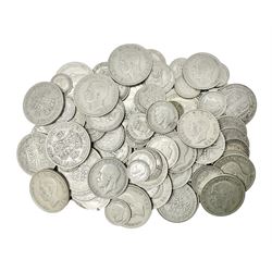 Approximately 720 grams of pre 1947 Great British silver coins, including florins, halfcrowns  etc