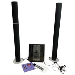 Bang & Olufsen Beo Sound Ouverture CD cassette player, a pair of Bang & Olufsen BeoLab 6000 floor standing speakers together with remote and users guides