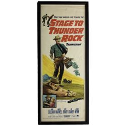 Rare Vintage Western Movie Advertising Poster: 'Stage to Thunder Rock', starring Barry Sullivan, Marylin Maxwell and Scott Brady pub. 1964 America 90cm x 34cm