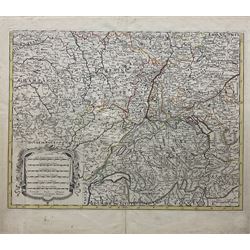 Pierre Mortier (French 1661-1711): Map of France with Duches, engraved map with hand colouring pub. c1680, 43cm x 57cm