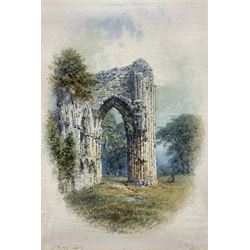George Fall (British 1848-1925): 'St Mary's Abbey', watercolour signed, titled and dated 1880, 20cm x 13cm 