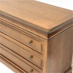 Barker and Stonehouse - cherry wood chest fitted with four drawers, W114cm, H82cm, D50cm