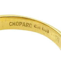 Chopard Happy Diamond 18ct gold diamond pear shaped ring, hallmarked