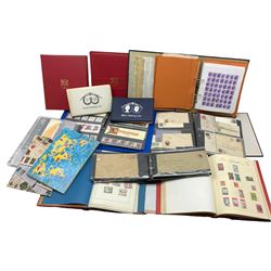 Great British and World stamps, including Queen Elizabeth II mint stamps in presentation packs, Queen Victoria and later stamps on covers, postal stationary, silver wedding 1972 commemoratives, Ceylon, Cuba, Cyprus, Maldives, Mauritius, Netherlands, Poland etc, housed in various albums and folders, in one box