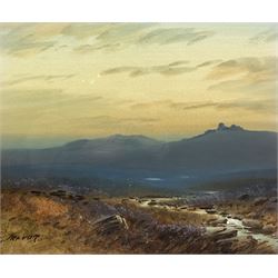 George Trevor (British fl.1920-1940): Highland Loch and Moor Landscape, pair gouaches signed 24cm x 29cm (2)