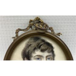 19th century oval portrait miniature, watercolour on ivory of a young gentleman wearing a blue coat 5.5cm x 4.5cm. This item has been registered for sale under Section 10 of the APHA Ivory Act