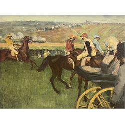After Edgar Degas (French 1834-1917): 'The Racecourse - Amateur Jockeys', artagraph on canvas 44cm x 58cm