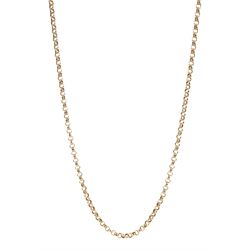 9ct gold belcher link necklace, hallmarked