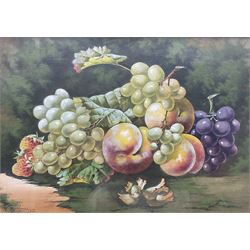 W Hartshorne (British late 19th/early 20th century):Still Life of Fruit, watercolour signed and dated 1907, 25cm x 36cm