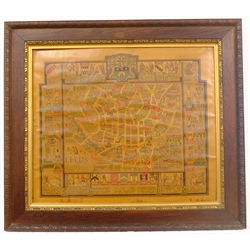 Denis Mason Jones (British 1918-2010): 'Leeds from AD 1626', colour map pub. 1949, 55cm x 65cm
