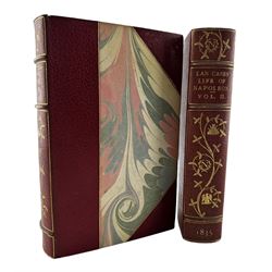 The Count de las Cases - The Life, Exile and Conversations of the Emperor Napoleon, published for Henry Colburn, two volumes published 1835, al edges gilt, rebound in half calf and marbled boards, with the bookplate of William Henry Grenfell (2)