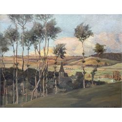 Evelyn Fothergill Robinson (British 1872-1939): 'Provence' Autumnal Landscape, oil on canvas signed, titled verso 35cm x 45cm