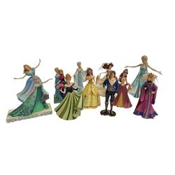 Two Disney Traditions Showcase Collection Frozen figures 'Sisters Forever' and 'Celebration of Spring', Showcase Collection Belle and Prince as the Beast, 'Anna', 'Evil Queen', Frozen figures etc (11)