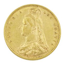 Queen Victoria 1890 gold half sovereign coin 