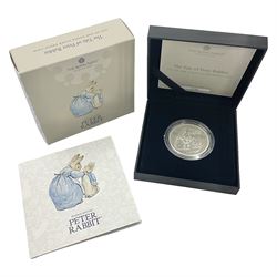 The Royal Mint United Kingdom 2021 'Beatrix Potter Peter Rabbit' silver proof fifty pence coin, cased with certificate