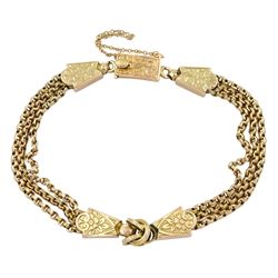Early 20th century 9ct rose gold fancy link bracelet gold bracelet