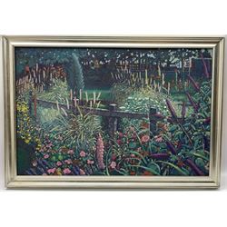 Robert Howe (British Contemporary): 'Residential Gardens in Roundhay Leeds', oil on canvas unsigned 60cm x 90cm 