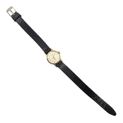 Longines 9ct gold ladies manual wind wristwatch, London 1967, on leather strap and an Accurist 9ct gold ladies wristwatch hallmarked